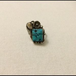 Sterling silver ring with turquoise stone